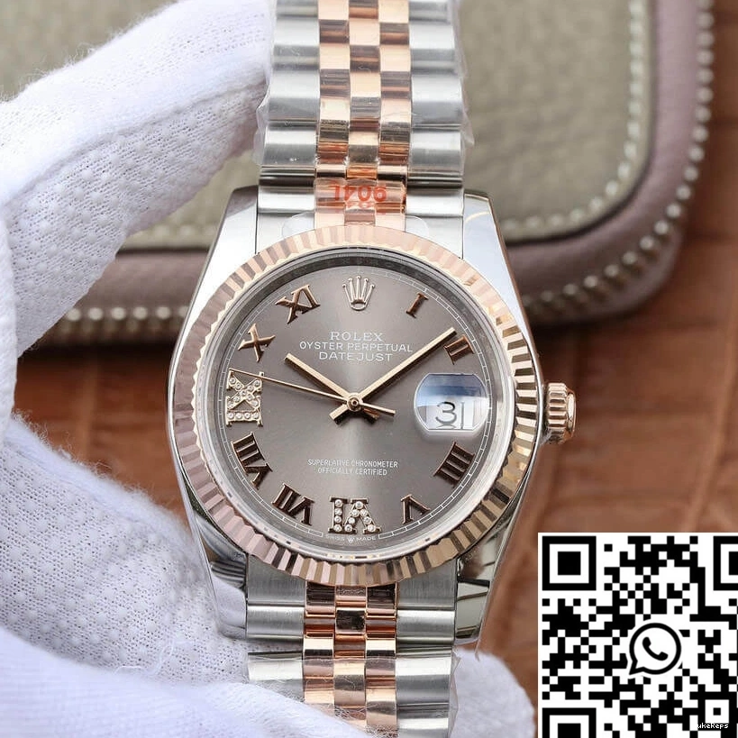 M126231-0023 Rolex GM Grey Dial 36MM Datejust Factory 0922